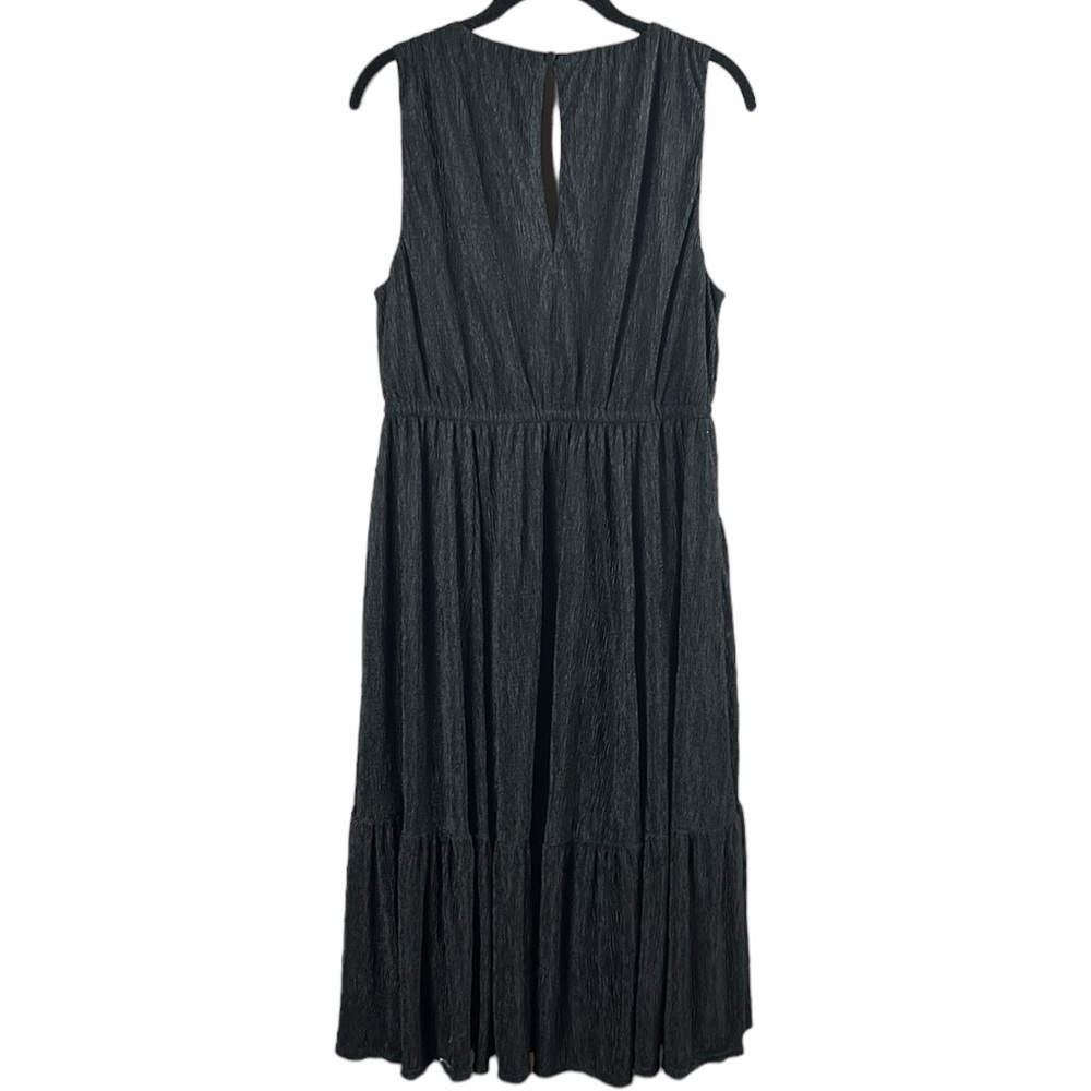 Torrid Black Crinkle Knit Surplice Skater Dress Size 1X - Picture 8 of 12